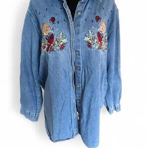 Vintage 100% cotton denim button up